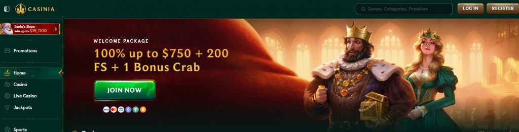 Casinia casino review